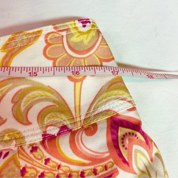 George Designs by Mark Eisen white paisley pleated multicolored a line skirt - Picture 8 of 9